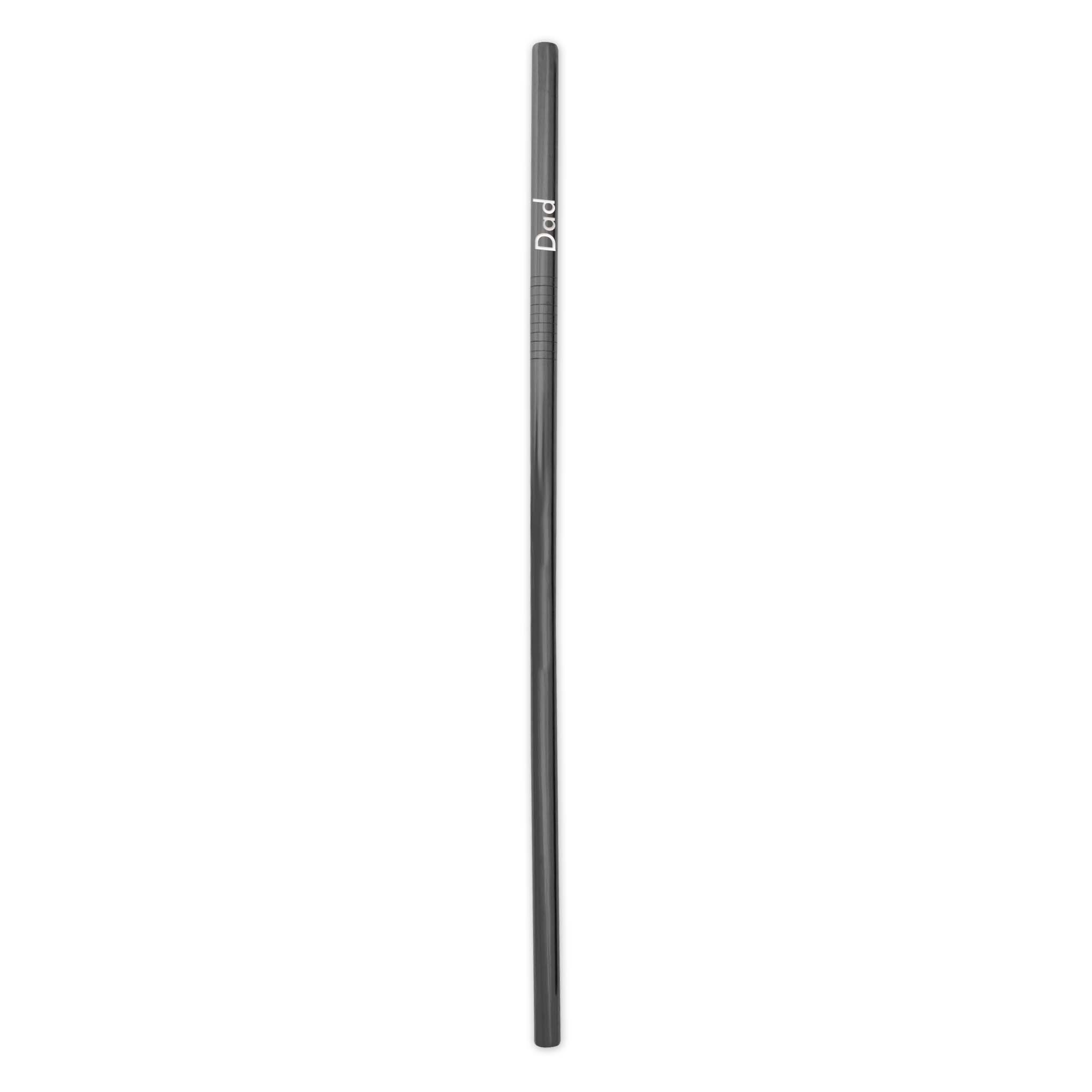 Reusable Stainless Steel Straight Straw (Black)