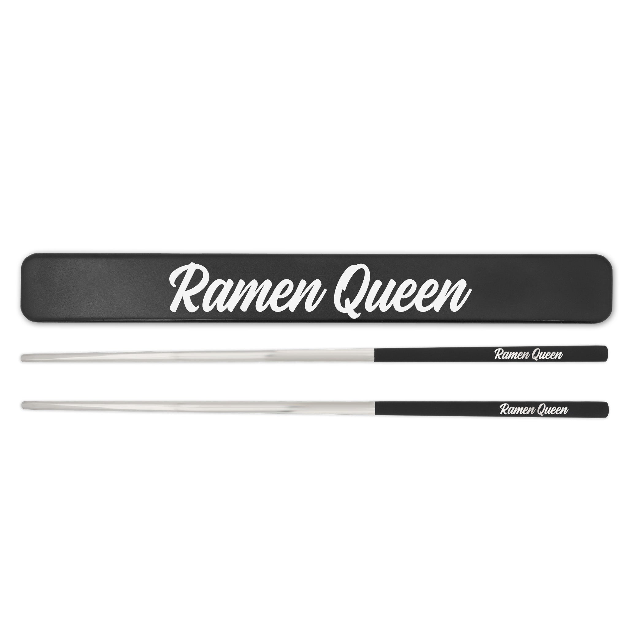 Stainless Steel Reusable Chopsticks Set (Black / Silver)