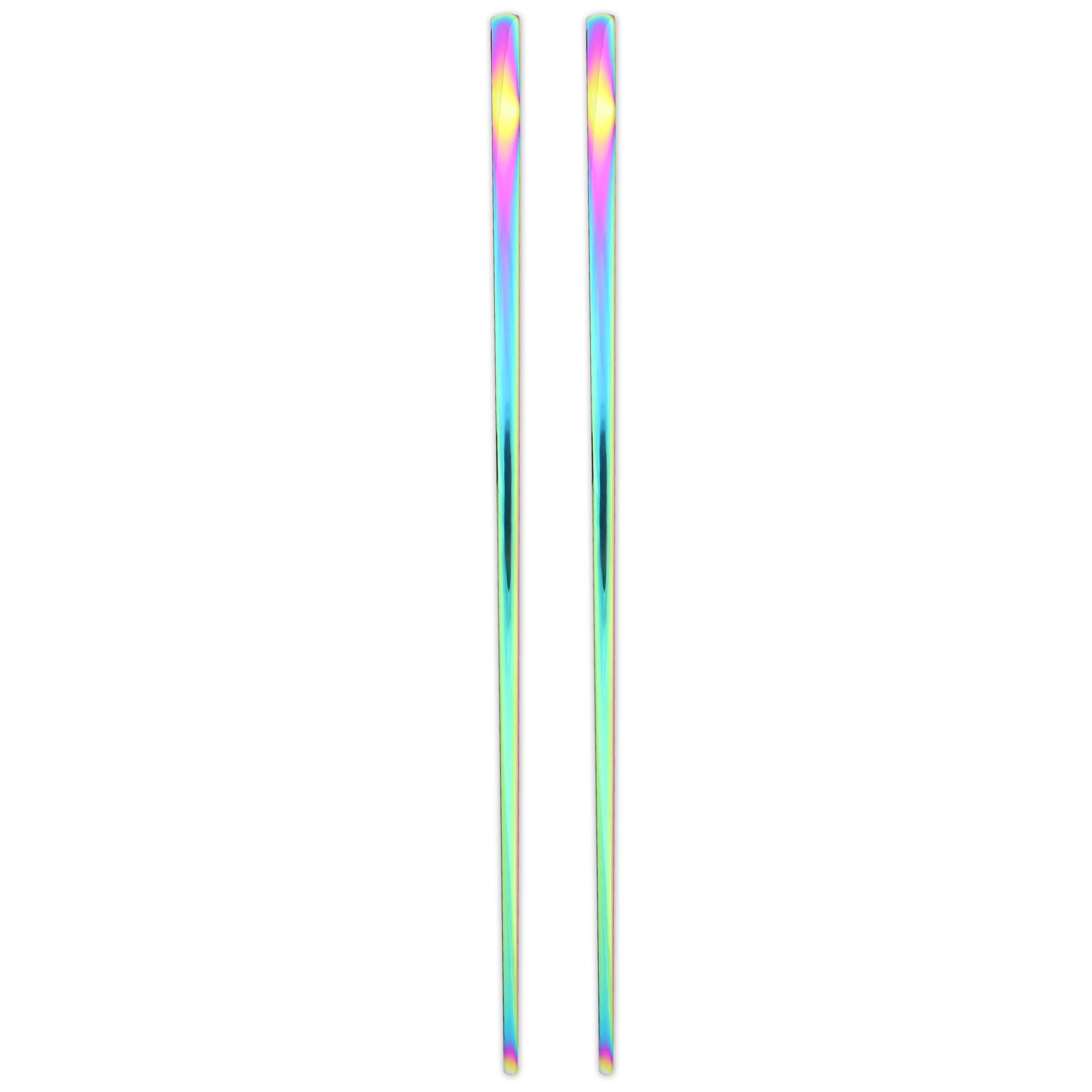 Stainless Steel Reusable Chopsticks Set (Rainbow)