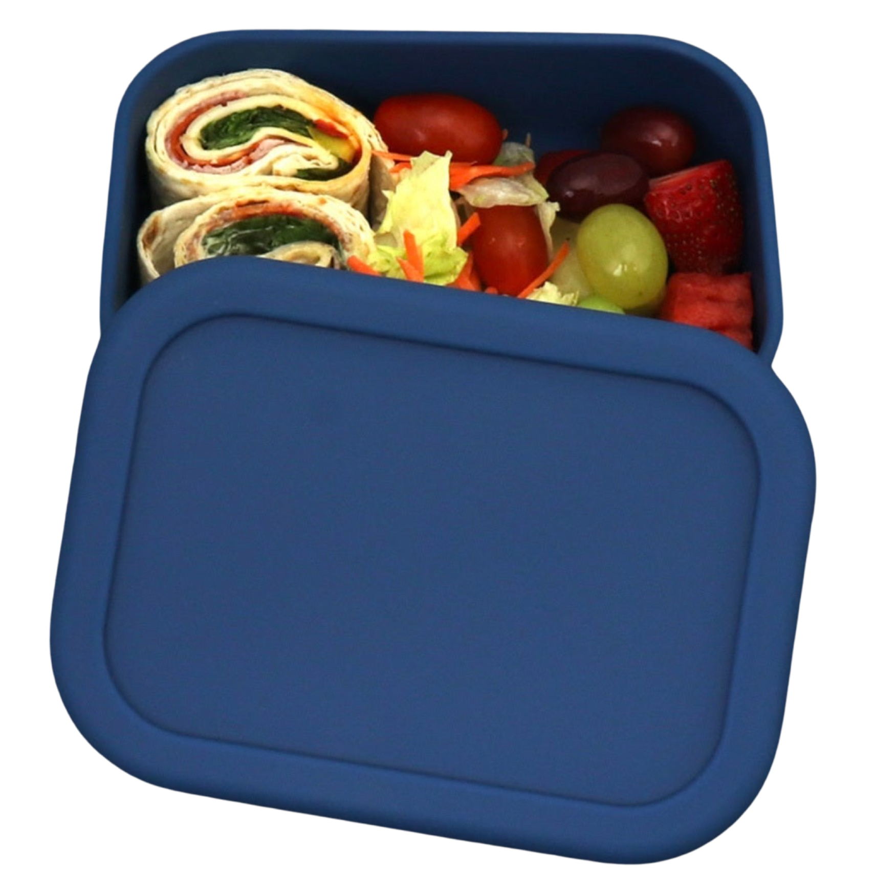Silicone Single Compartment Bento Box - Heavy-Duty (Navy)