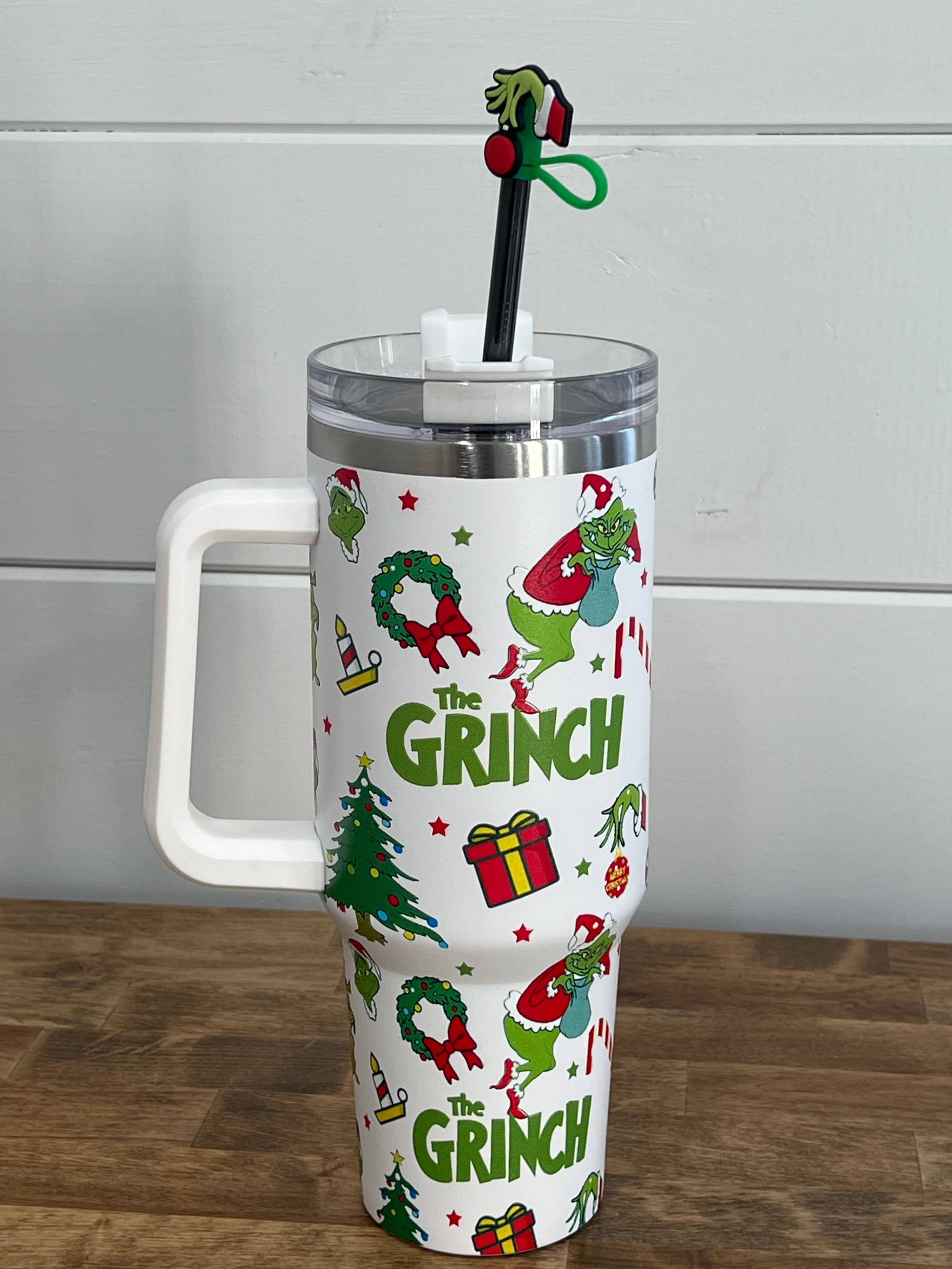 Rosalena Christmas Grinh Fuel Gift SNowflake 40 Oz Tumbler with Handle and  Straw, Large Big Stainles…See more Rosalena Christmas Grinh Fuel Gift