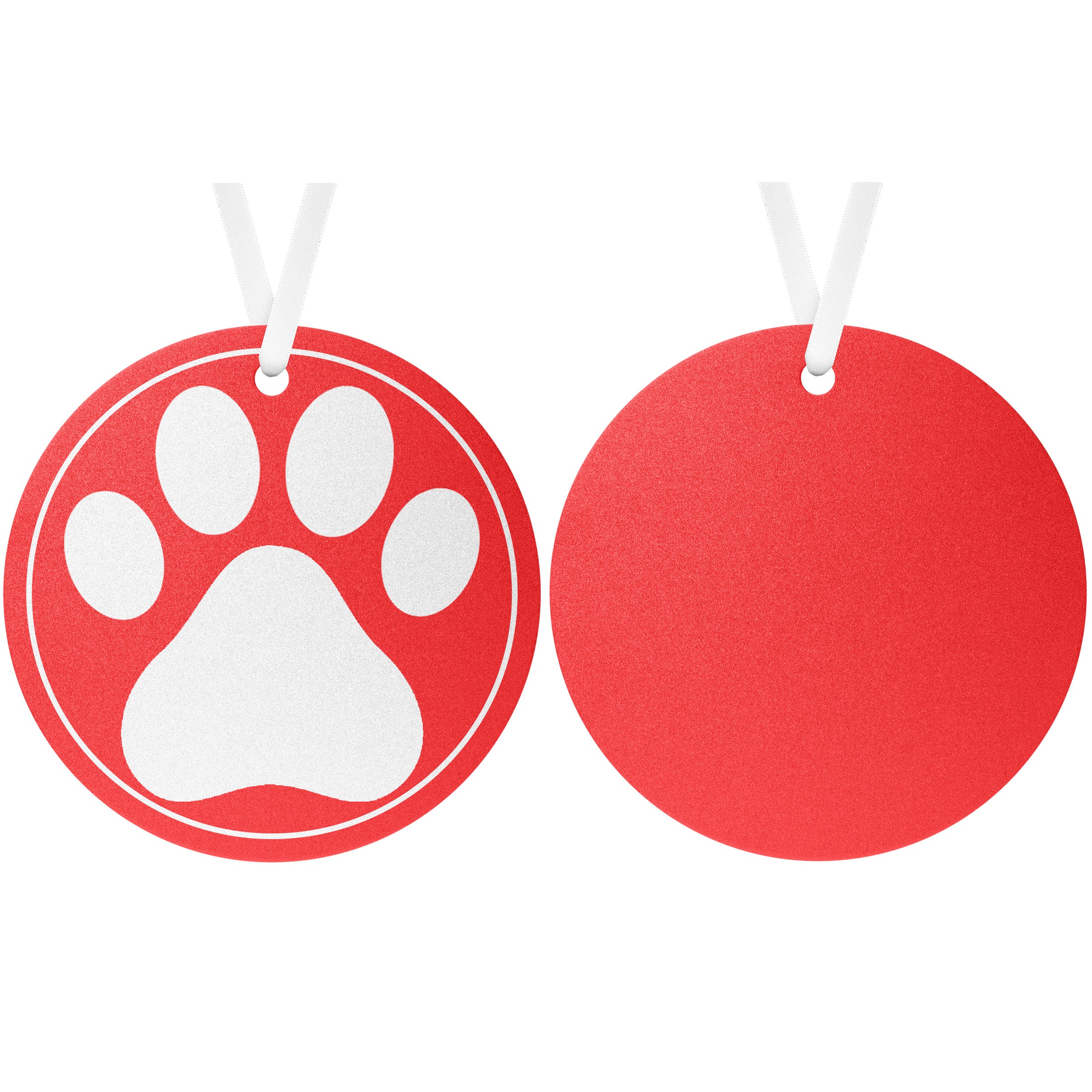 PawPrint Ornament (Red)