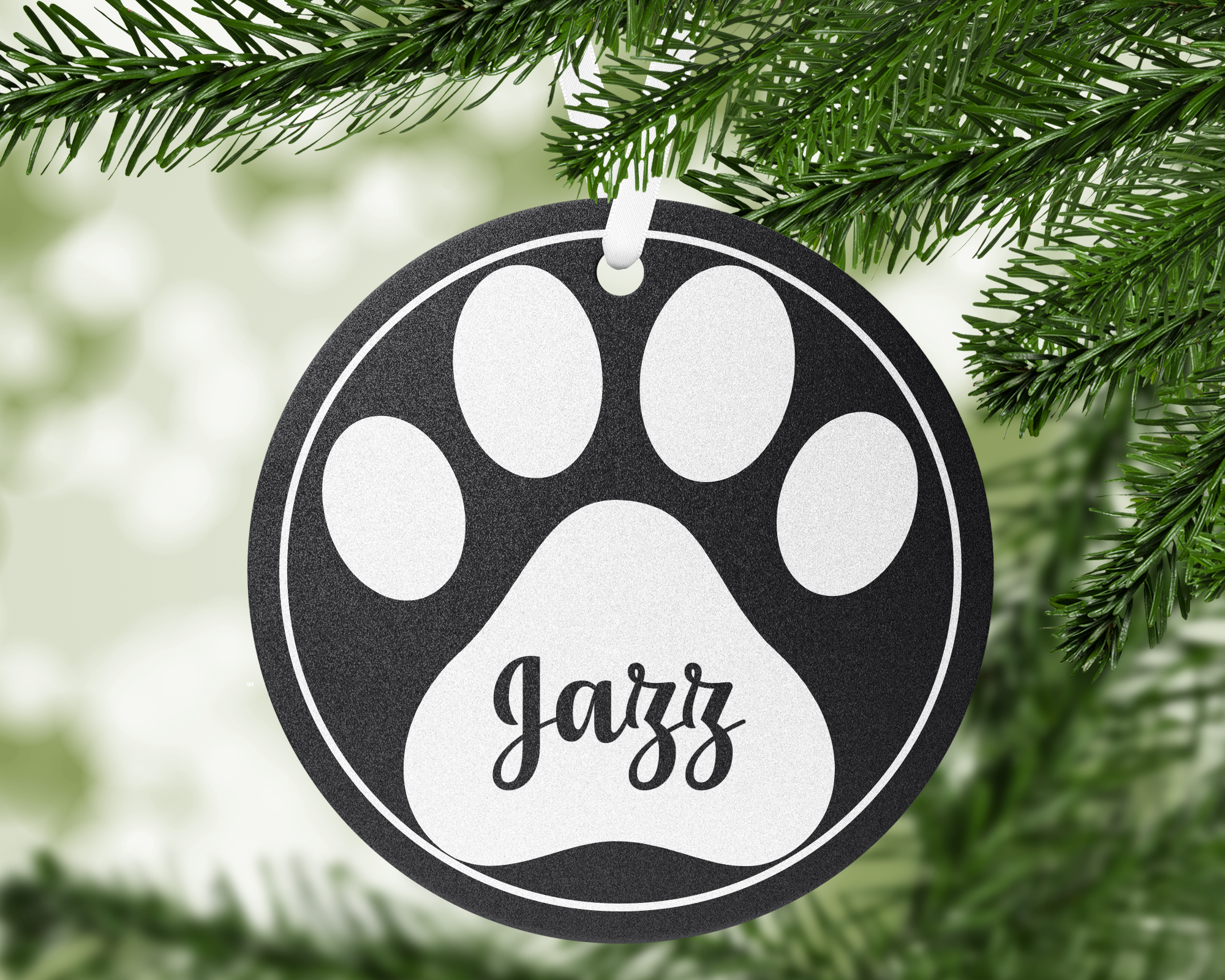 PawPrint Ornament (Black)