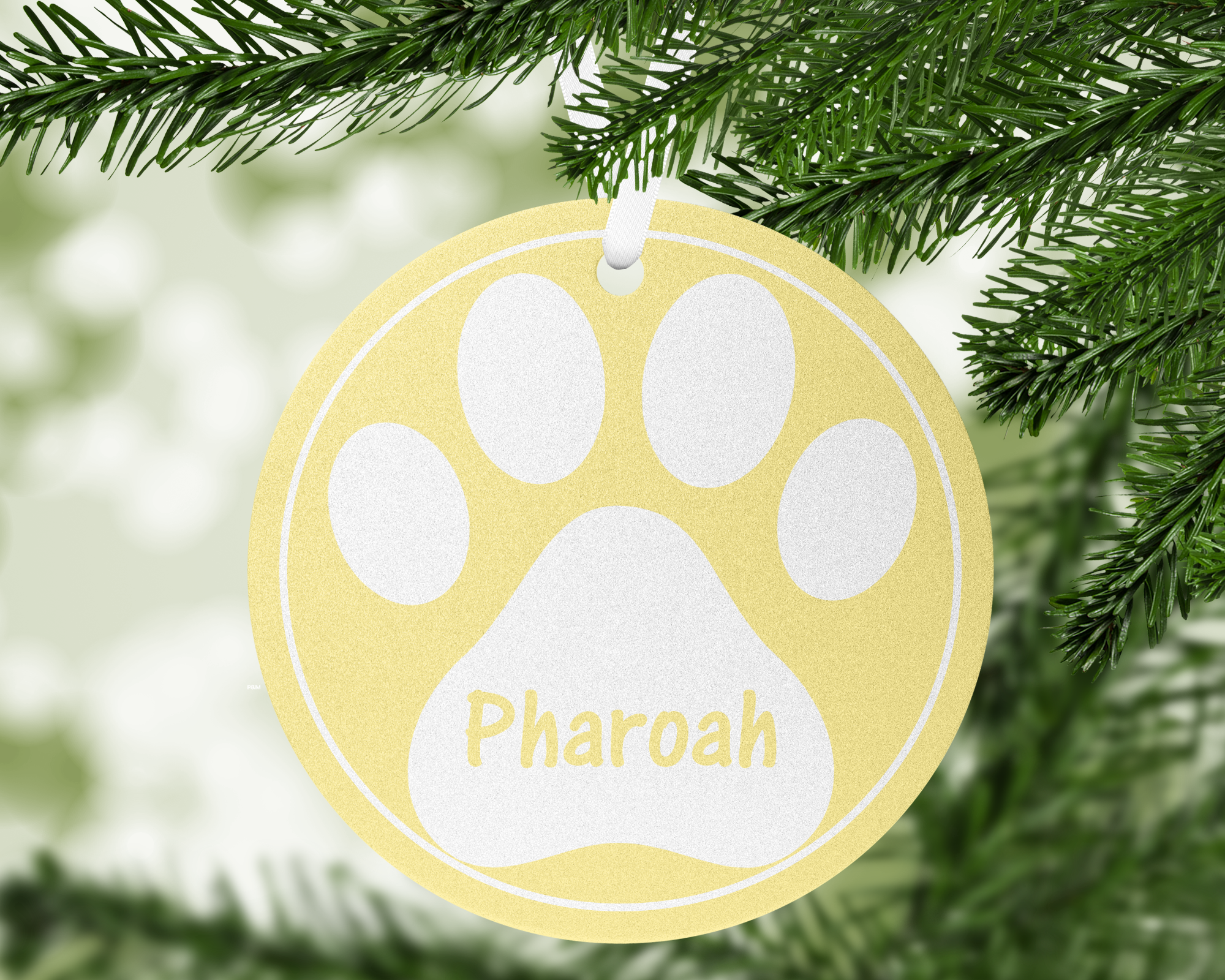 PawPrint Ornament (Gold)