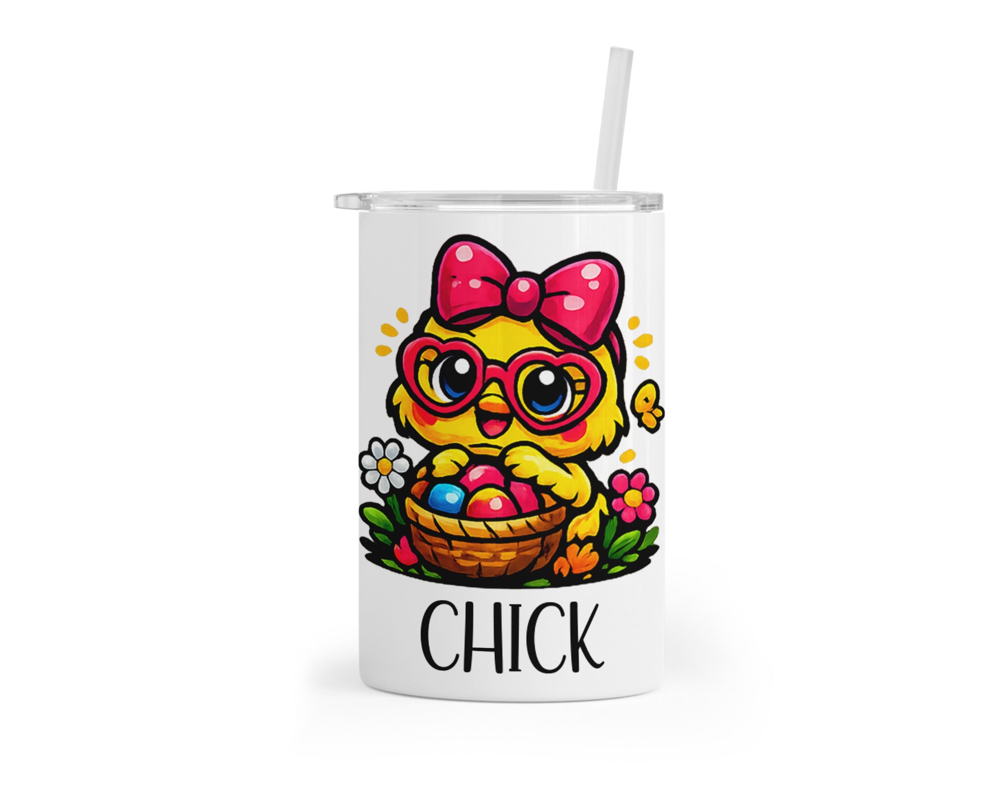 Personalized Easter Chick Tumbler for Kids | Custom Name 12oz Easter Cup