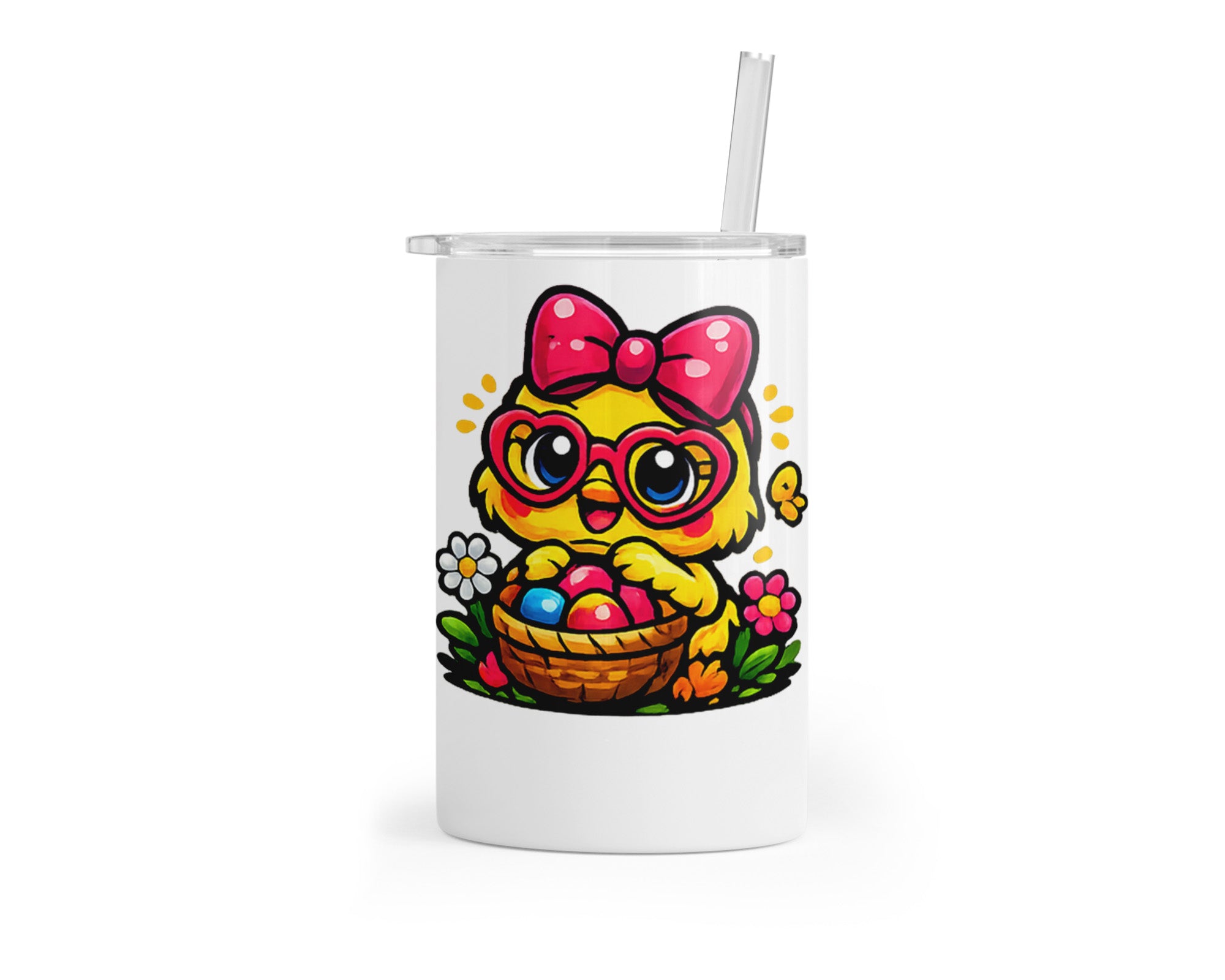 Personalized Easter Chick Tumbler for Kids | Custom Name 12oz Easter Cup
