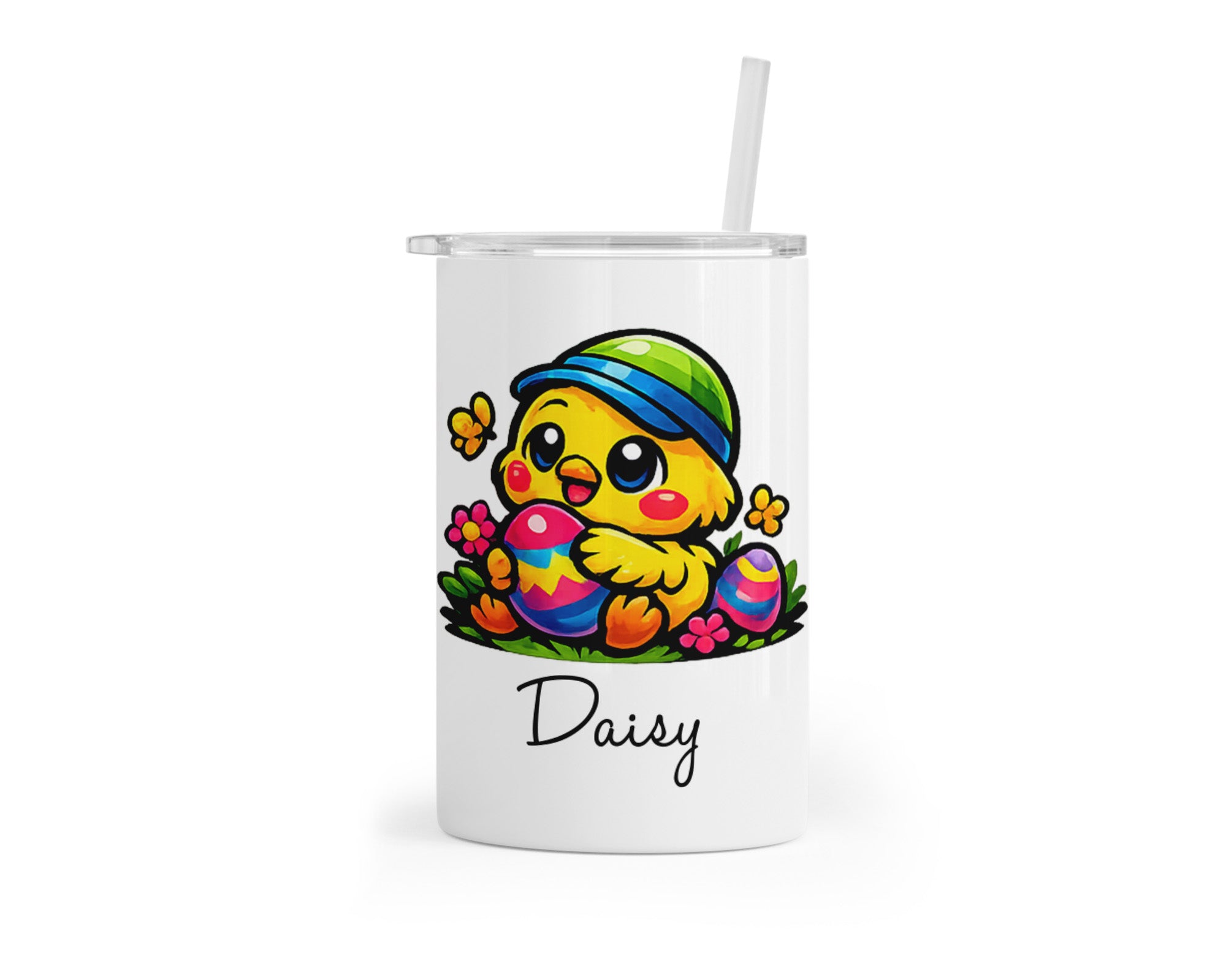 Personalized Easter Chick Tumbler for Kids | Custom Name 12oz Easter Cup