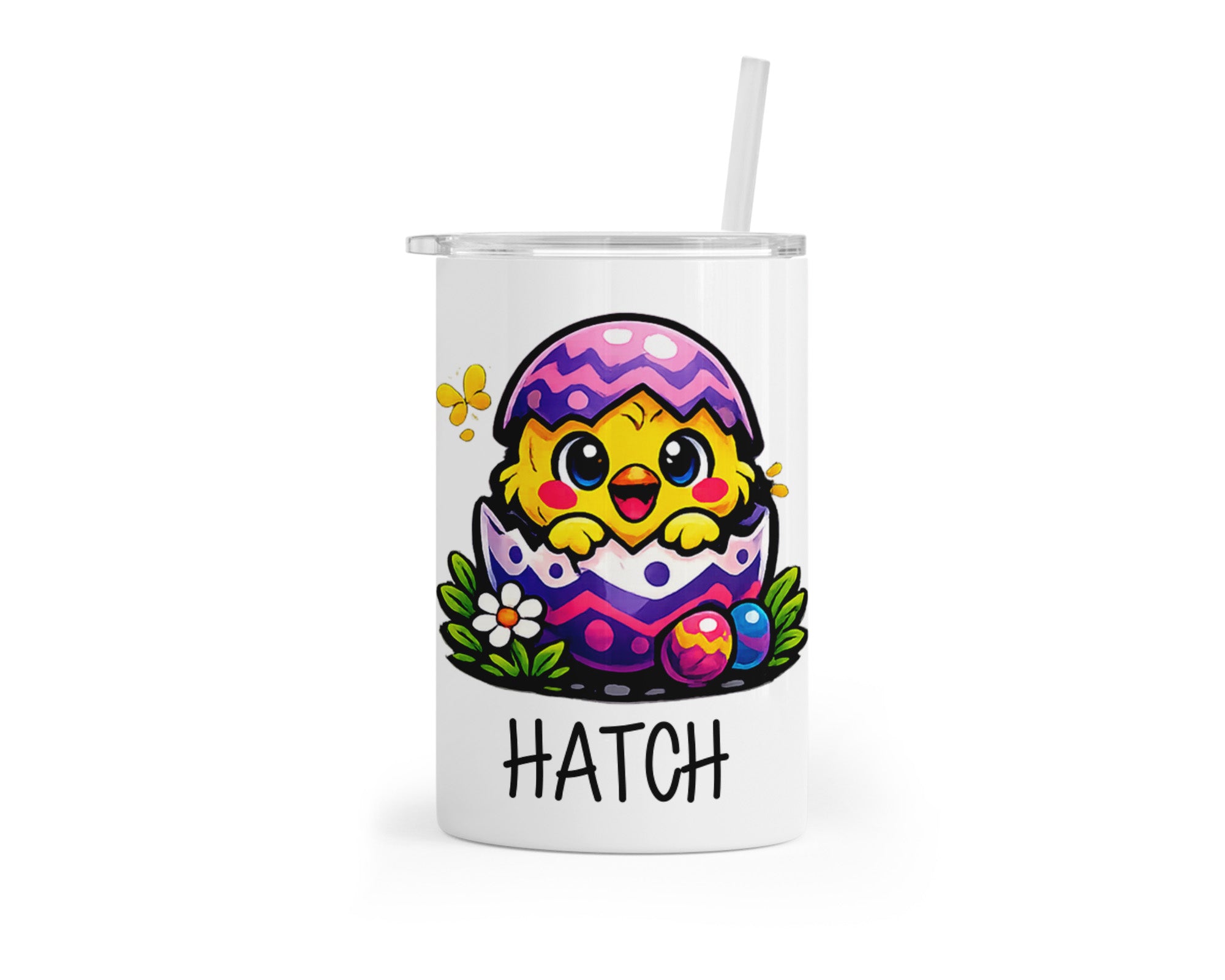 Personalized Easter Chick Tumbler for Kids | Custom Name 12oz Easter Cup