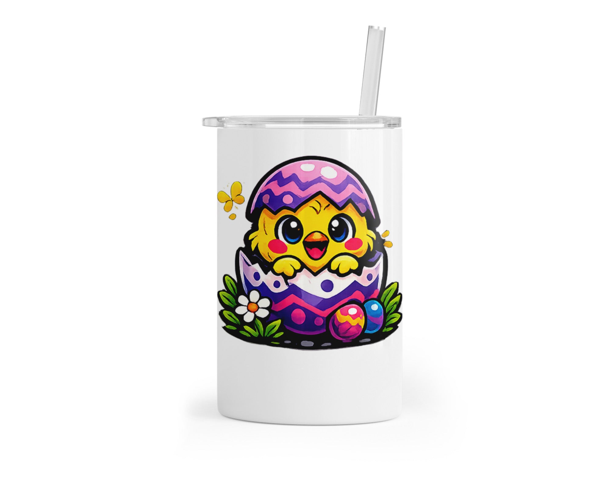 Personalized Easter Chick Tumbler for Kids | Custom Name 12oz Easter Cup