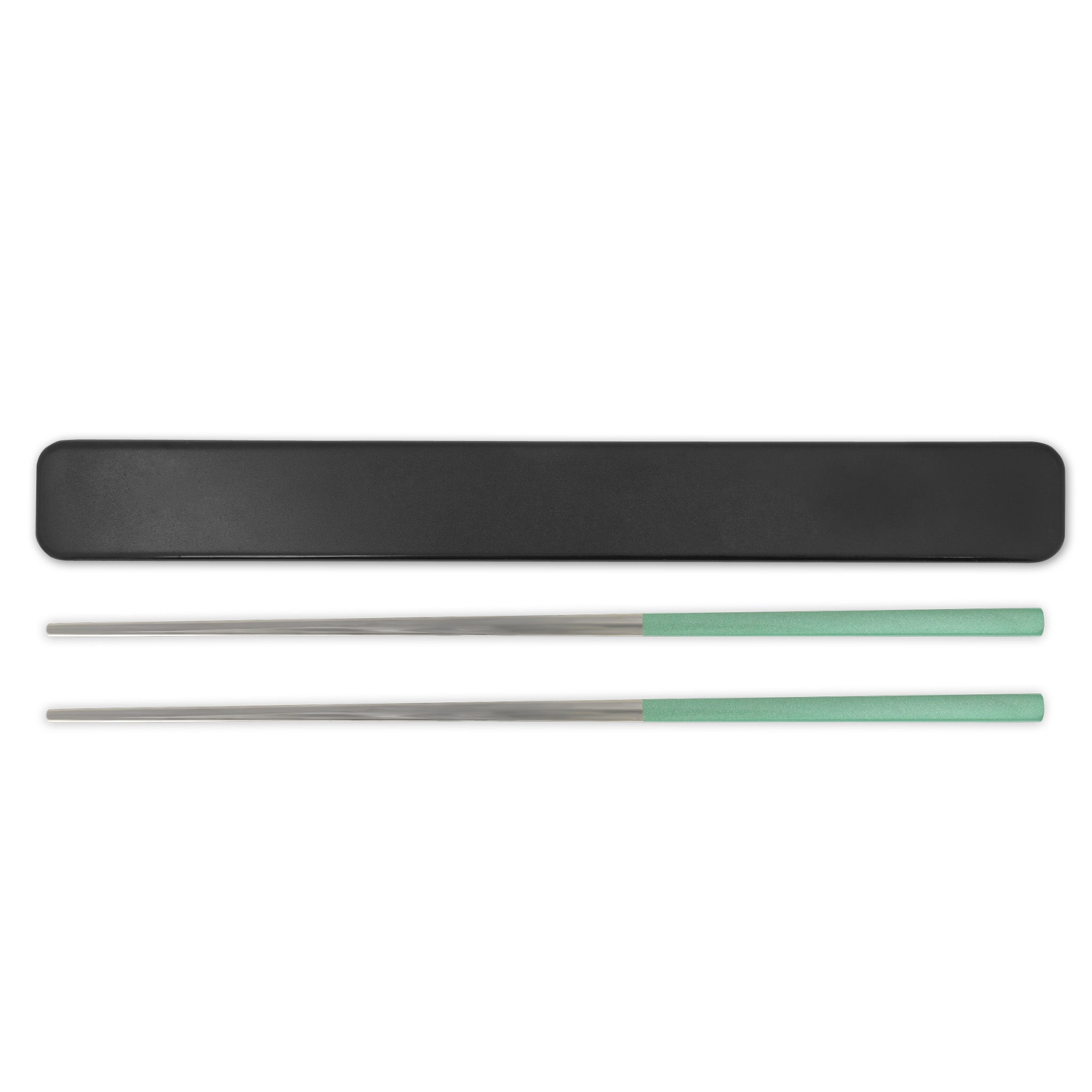 Stainless Steel Reusable Chopsticks Set (Mint Green / Silver)