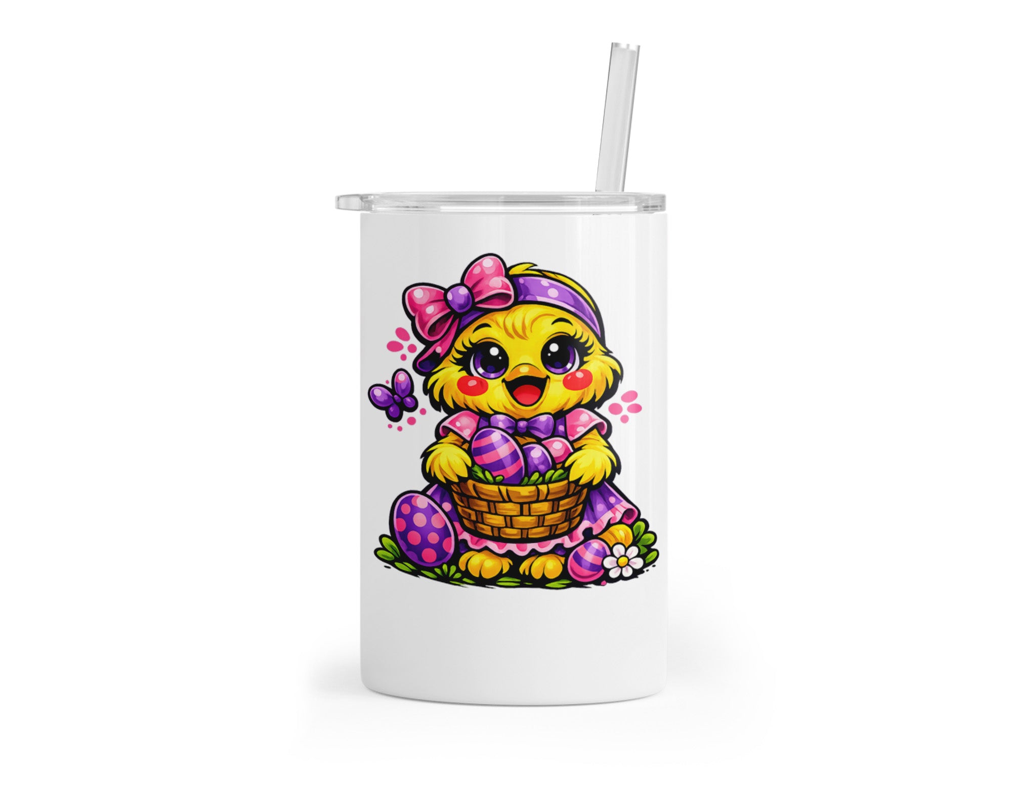 Personalized Easter Chick Tumbler for Kids | Custom Name 12oz Easter Cup