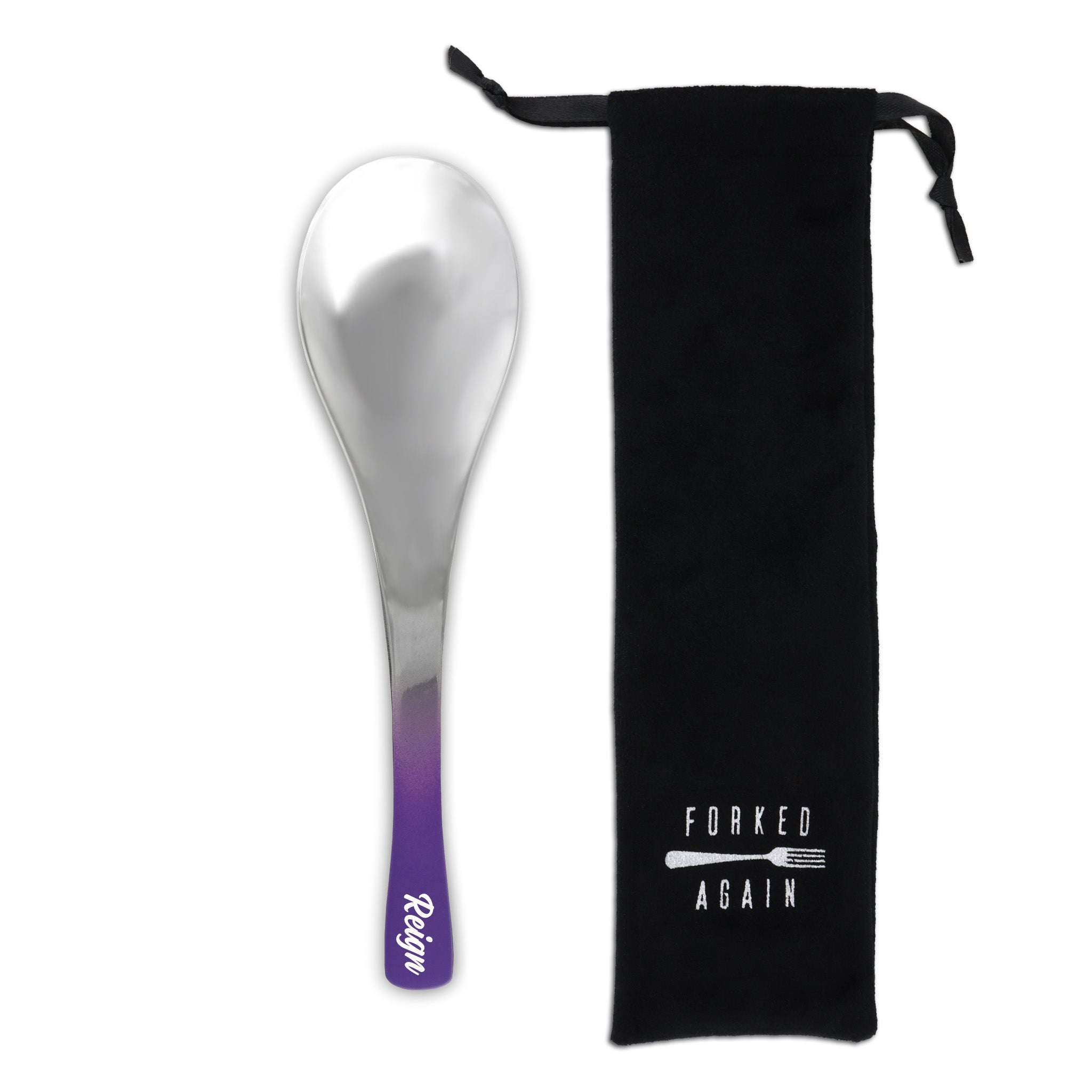 Asian Soup Spoon (Matte Purple Ombré)