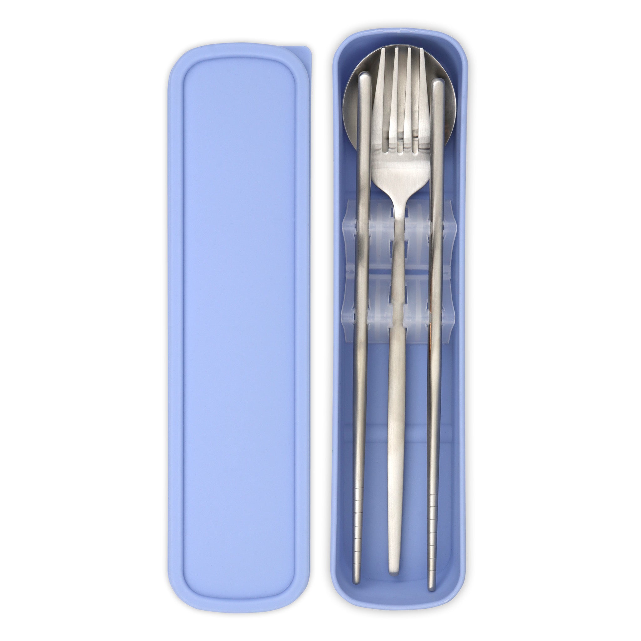 Travel Cutlery Box Set (Satin Silver)