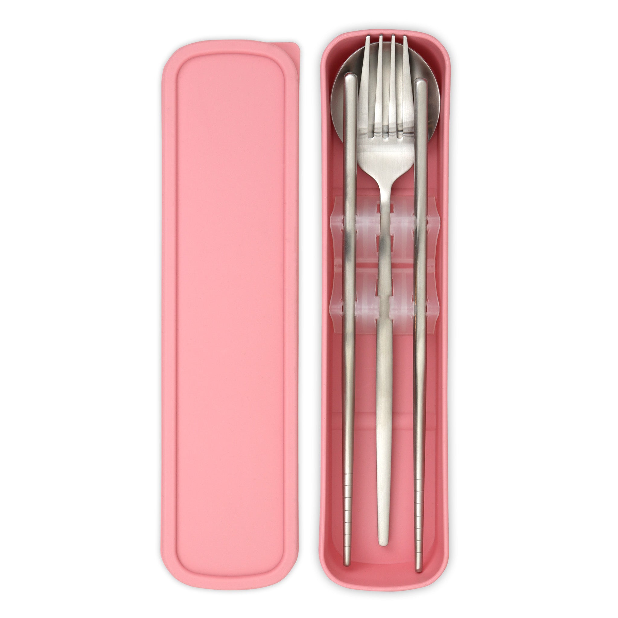 Travel Cutlery Box Set (Satin Silver)