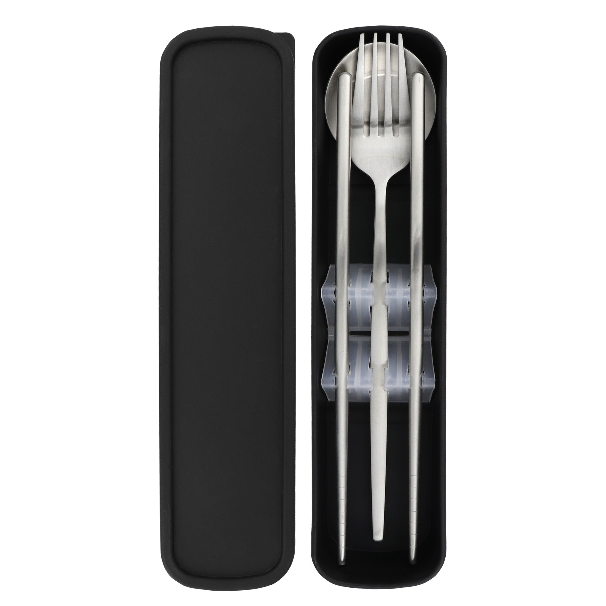 Travel Cutlery Box Set (Satin Silver)