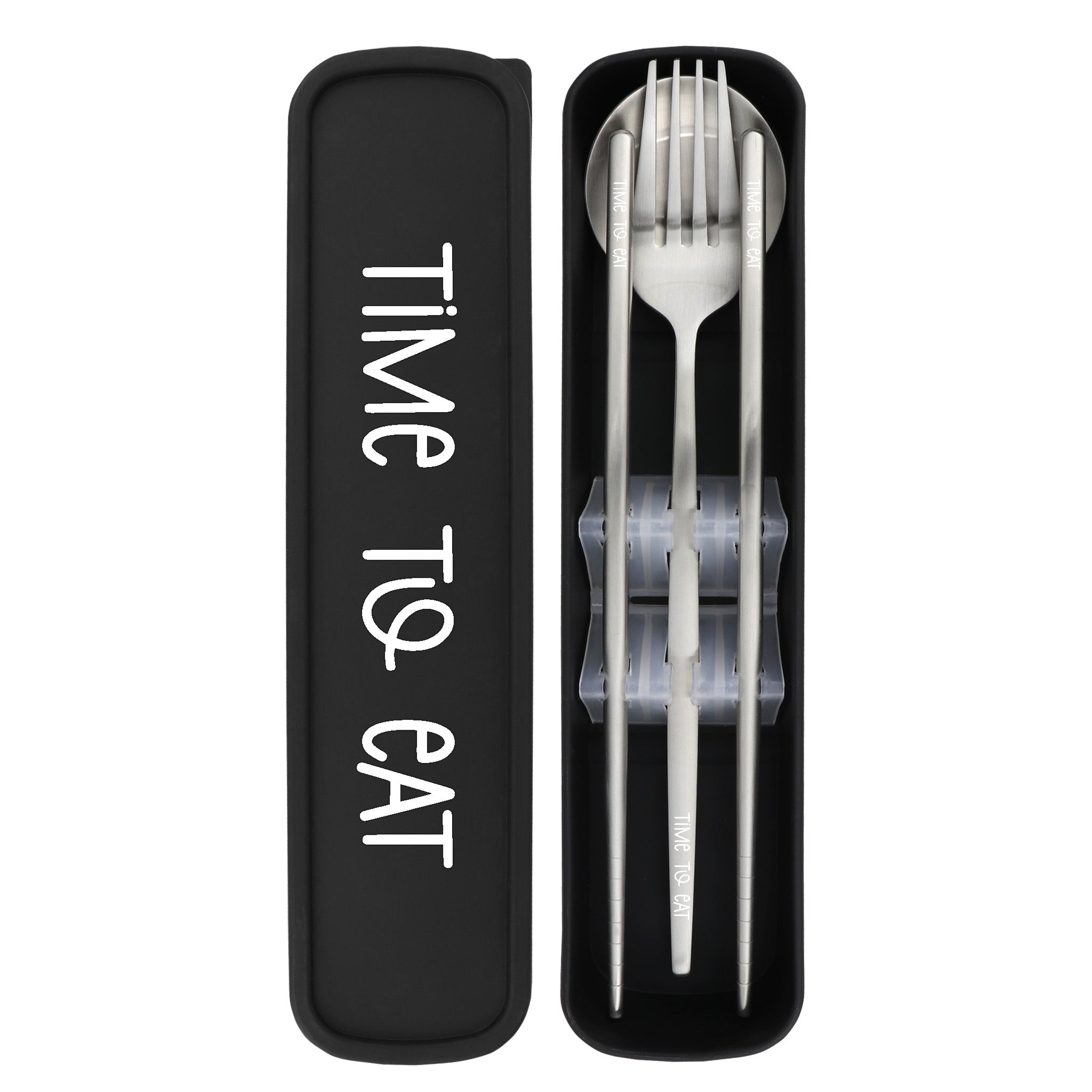 Travel Cutlery Box Set (Satin Silver)