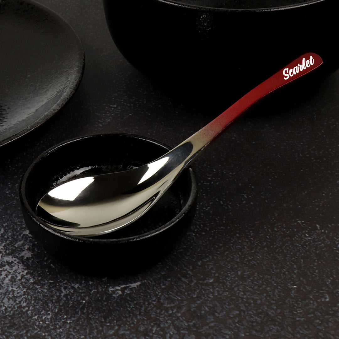 Asian Soup Spoon (Glossy Red Ombré)