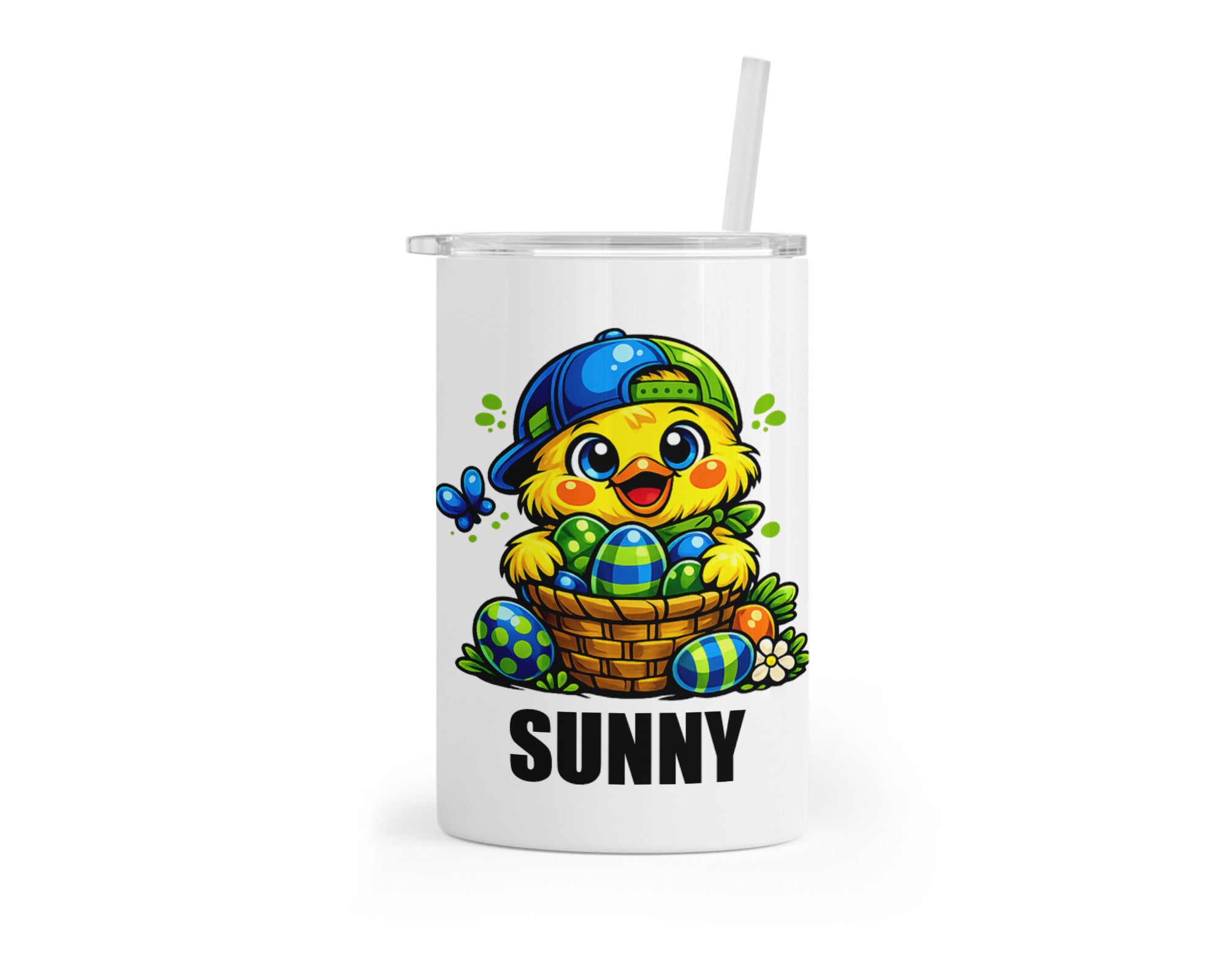 Personalized Easter Chick Tumbler for Kids | Custom Name 12oz Easter Cup