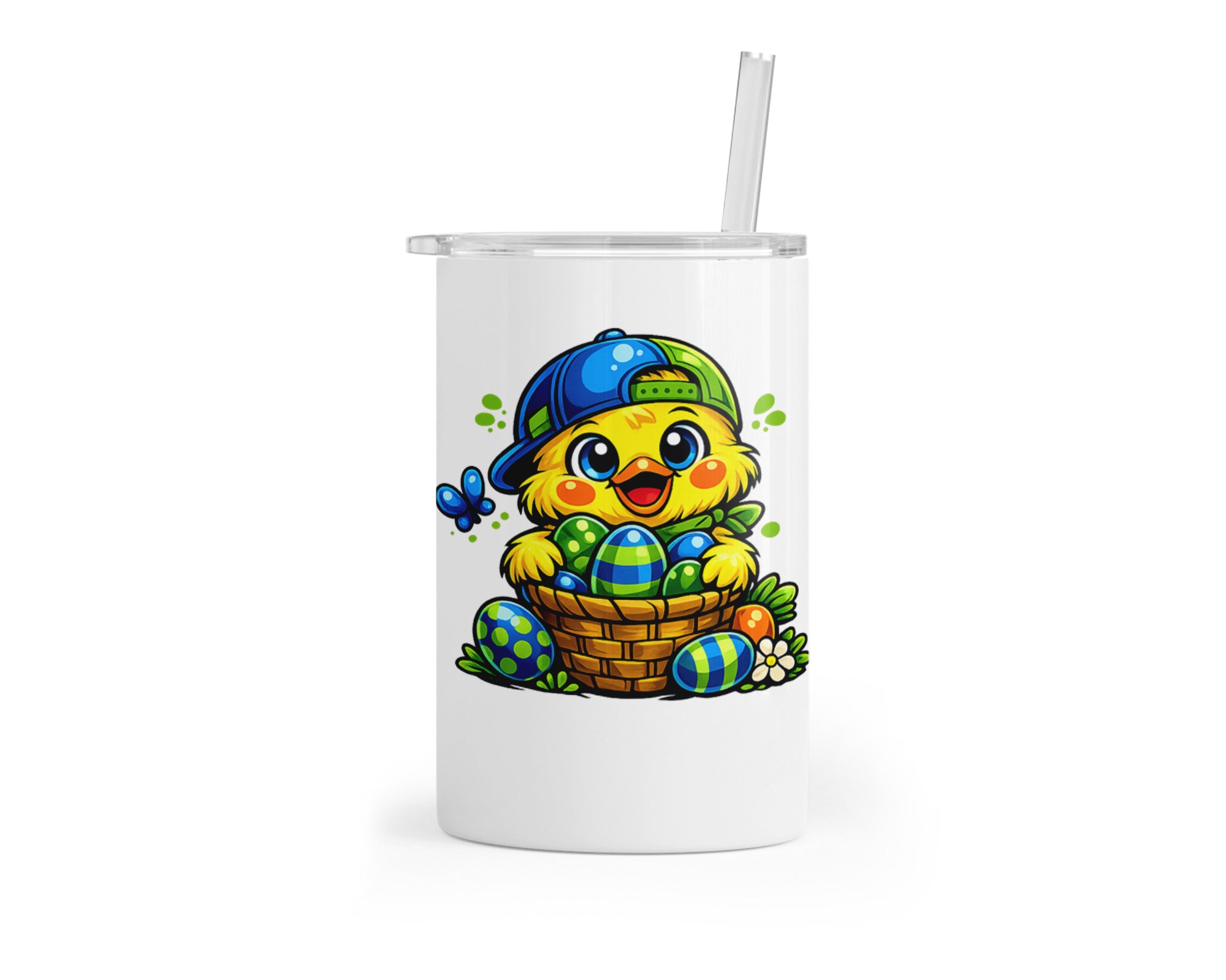 Personalized Easter Chick Tumbler for Kids | Custom Name 12oz Easter Cup