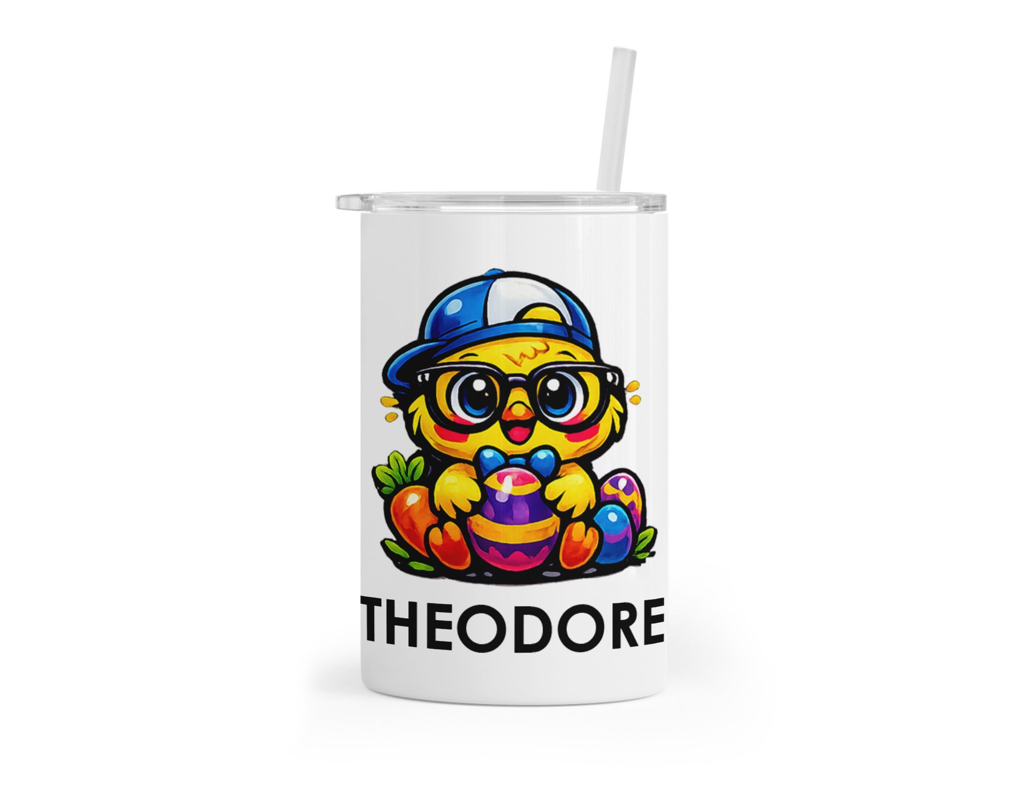 Personalized Easter Chick Tumbler for Kids | Custom Name 12oz Easter Cup