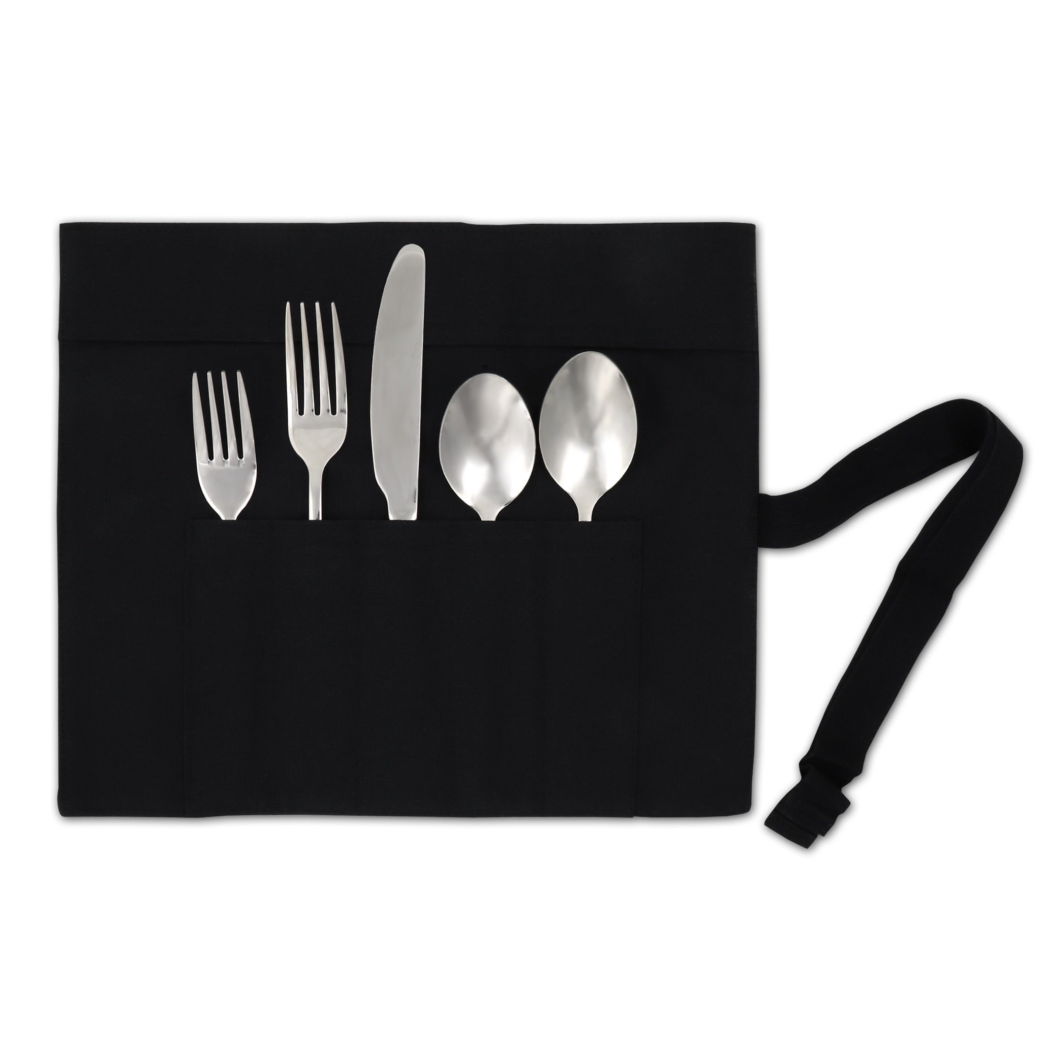 Traditional Deluxe Travel Flatware Set with Dinner Knife (Glossy Red Ombré)