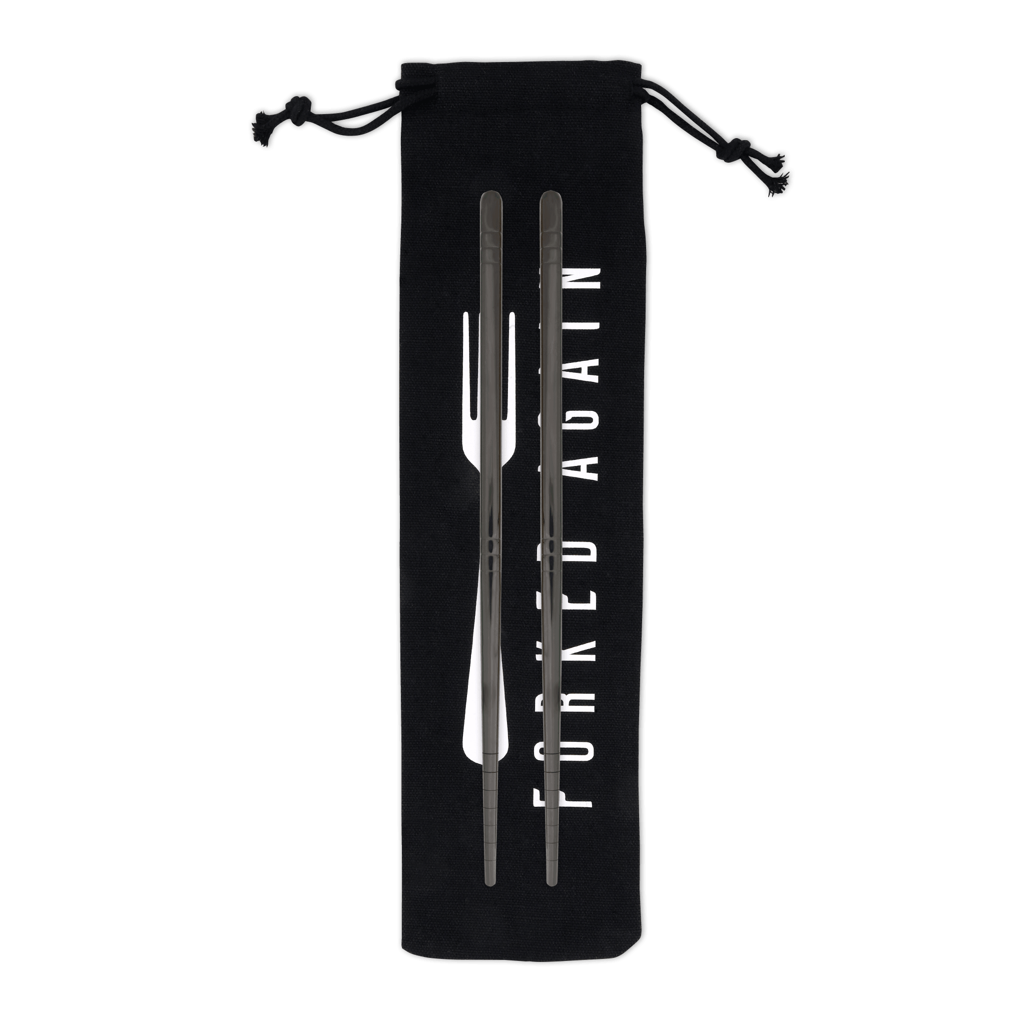 Mini Stainless Steel Reusable Chopsticks (Black)