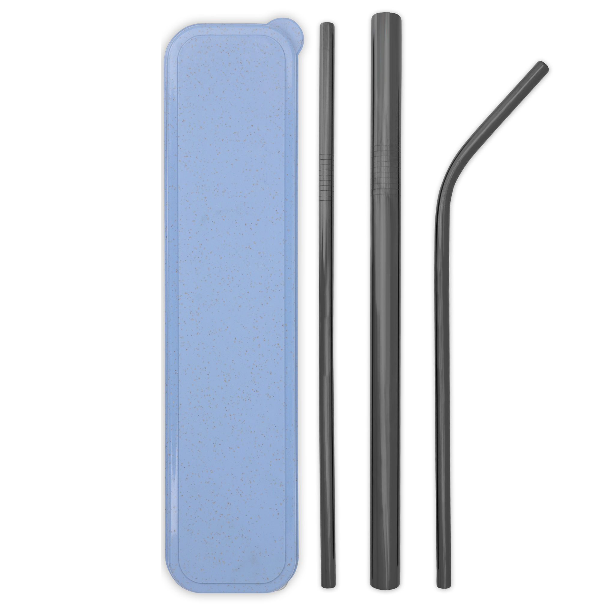 Triple Threat Stainless Steel Straws Box Set (Black)