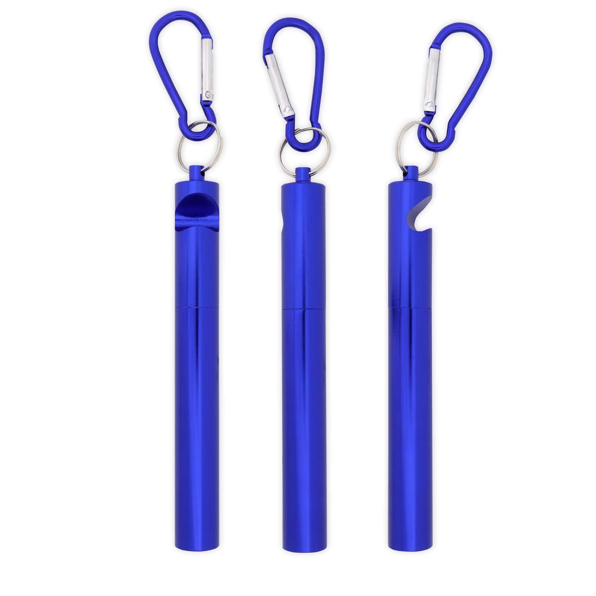 Bottle Opener Telescopic Straw (Blue)