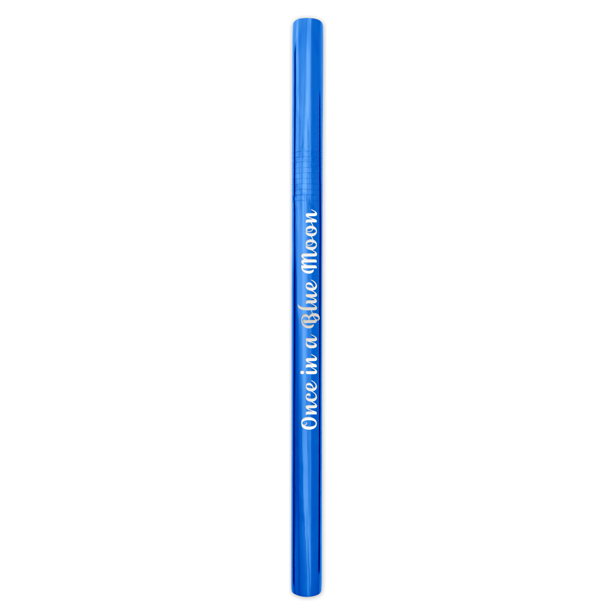 Reusable Stainless Steel Smoothie Straw (Blue)