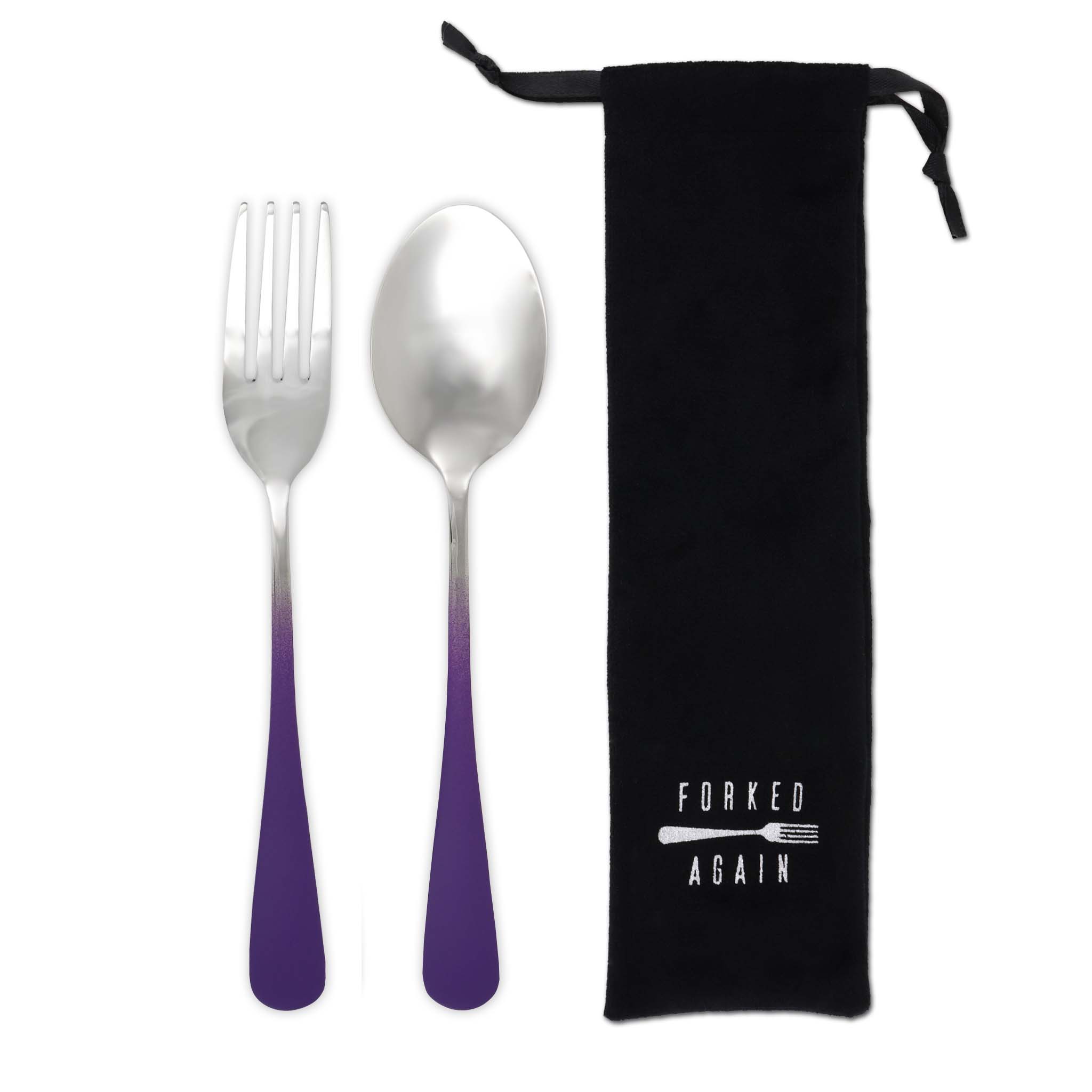 Perfect Pair Fork & Spoon Set (Matte Purple Ombré)