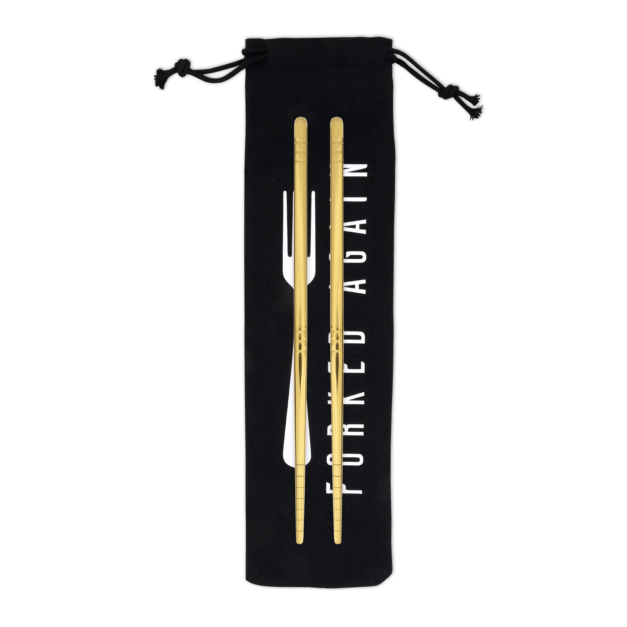 Mini Stainless Steel Reusable Chopsticks (Gold)
