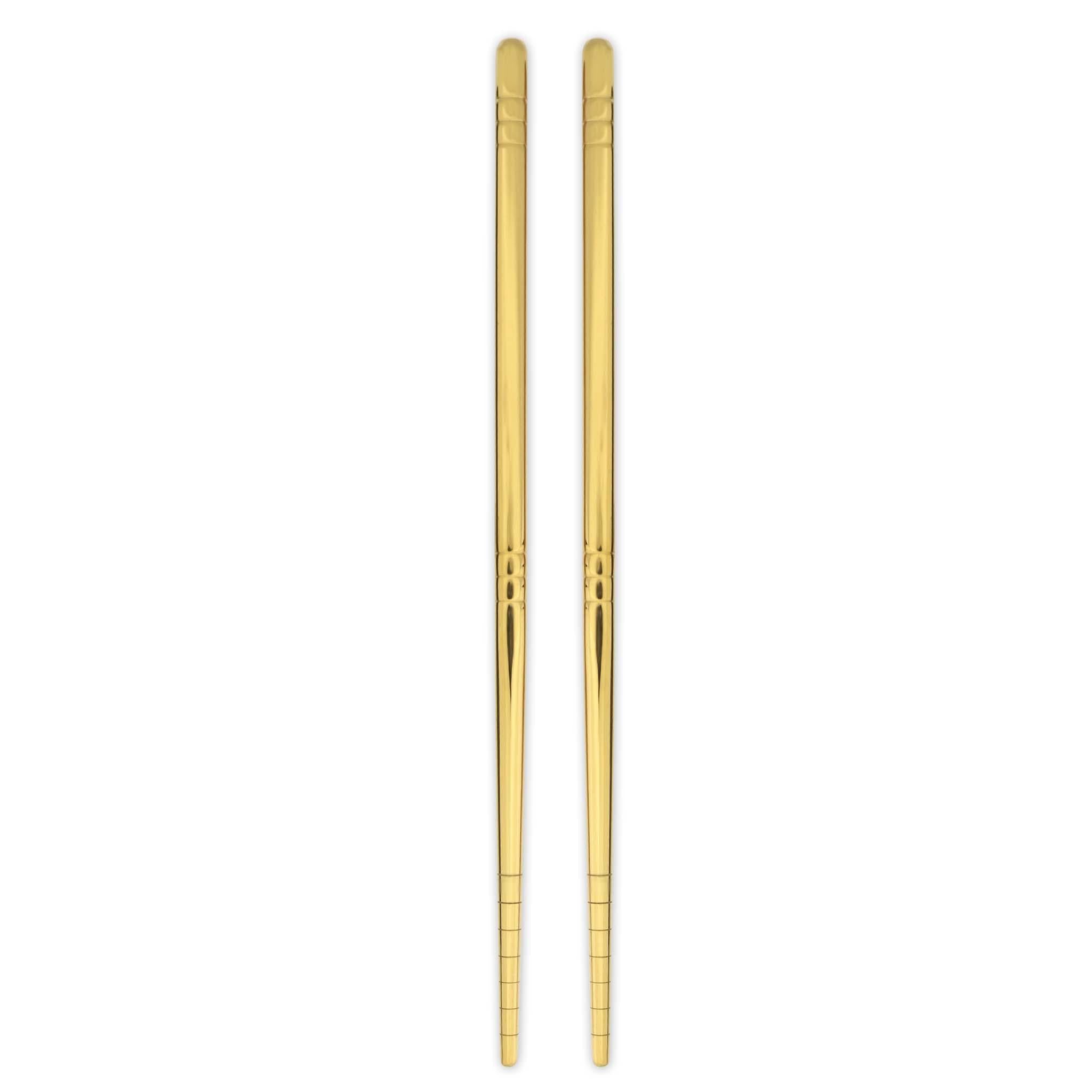 Mini Stainless Steel Reusable Chopsticks (Gold)