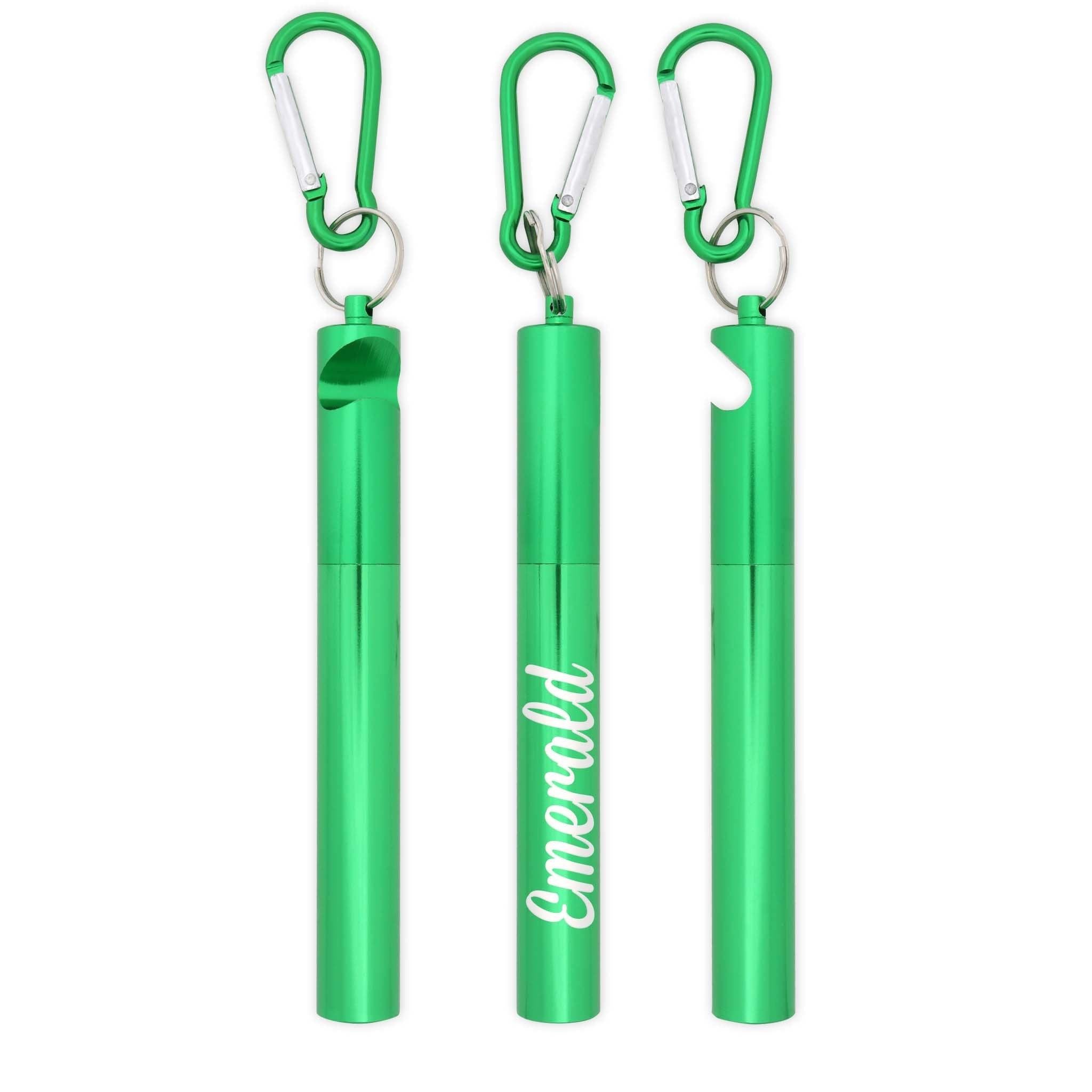 Bottle Opener Telescopic Straw (Green)