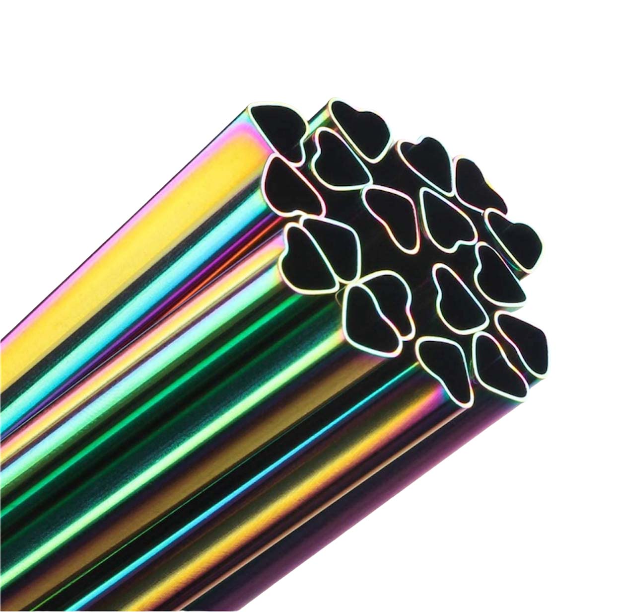 Stainless Steel Heart Straw (Rainbow)