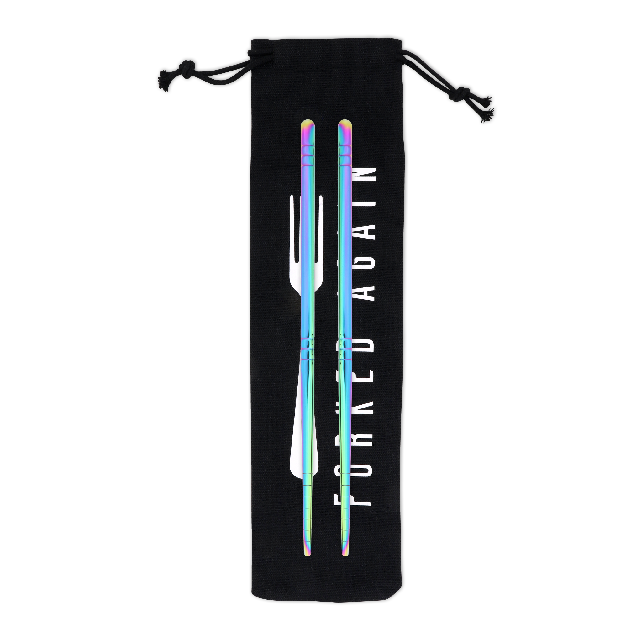 Mini Stainless Steel Reusable Chopsticks (Rainbow)