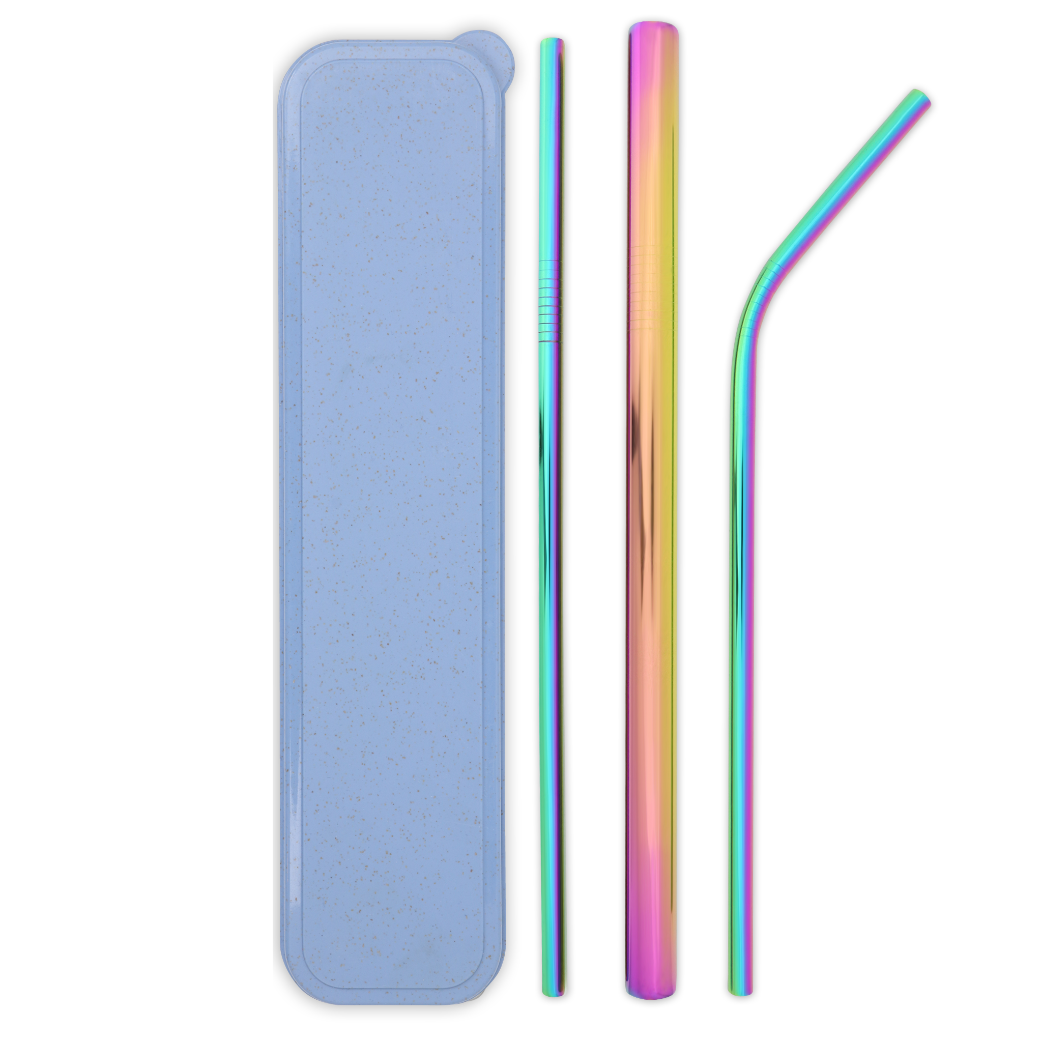 Triple Threat Stainless Steel Straws Box Set (Rainbow)