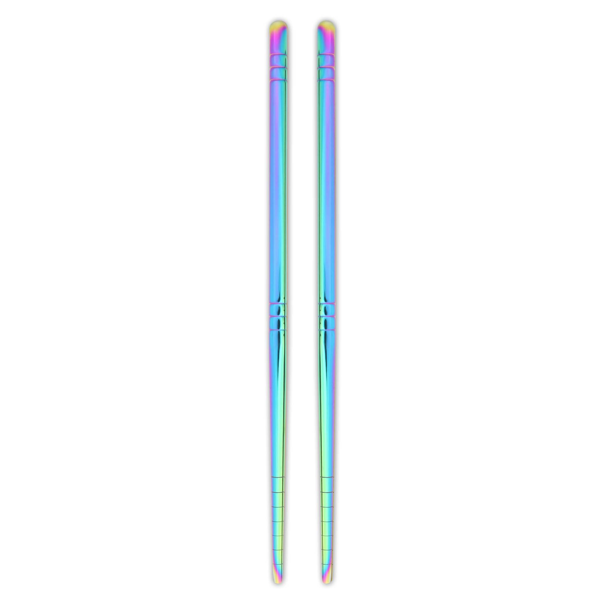Mini Stainless Steel Reusable Chopsticks (Rainbow)