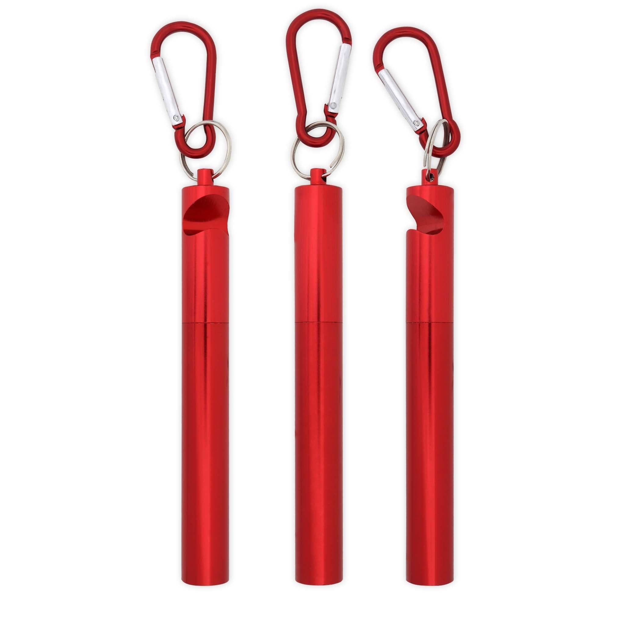 Bottle Opener Telescopic Straw (Red)