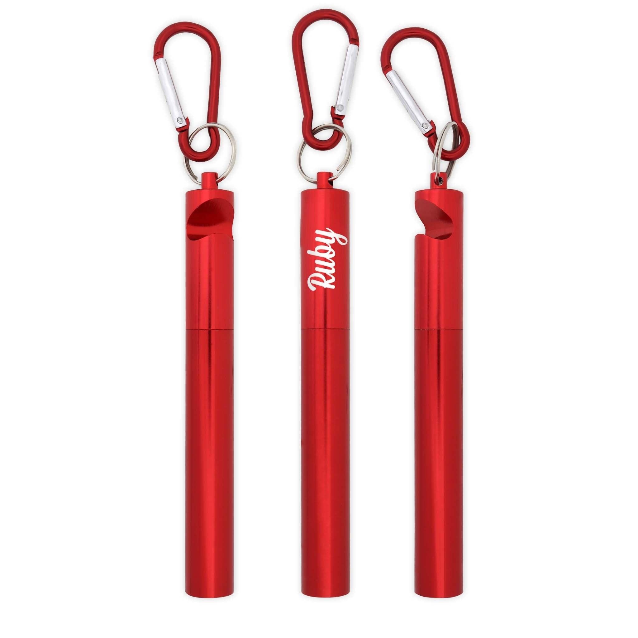 Bottle Opener Telescopic Straw (Red)