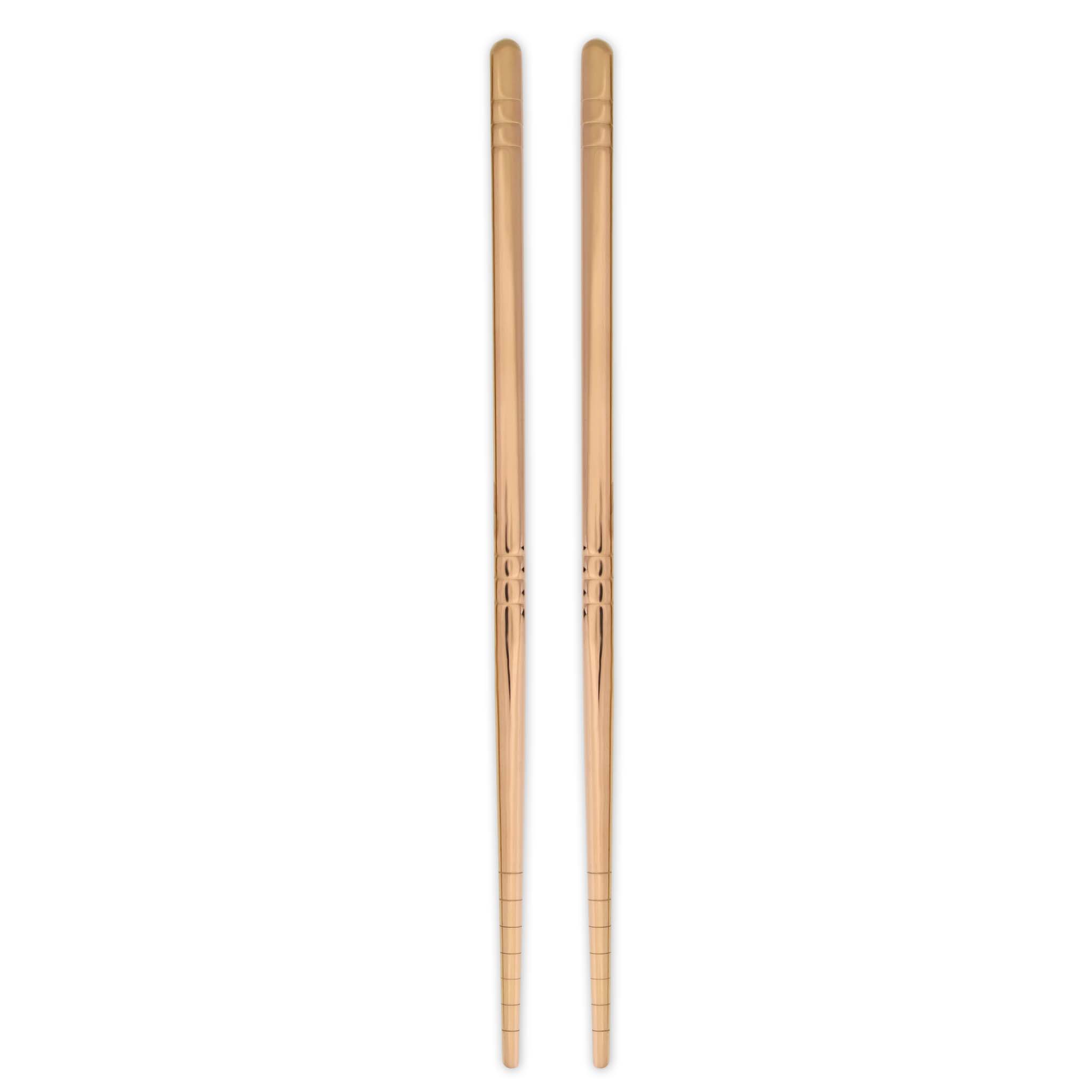 Mini Stainless Steel Reusable Chopsticks (Rose Gold)