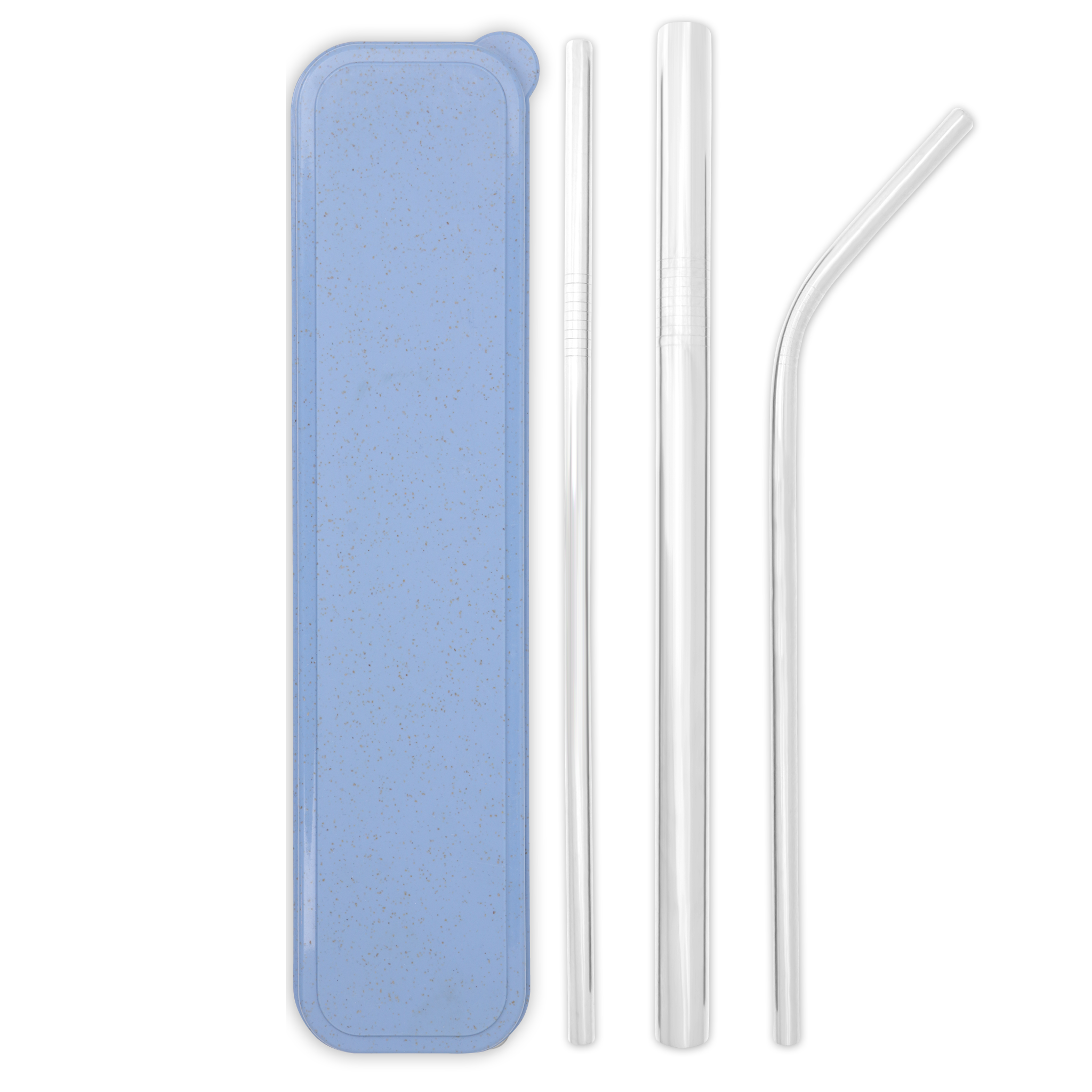 Triple Threat Stainless Steel Straws Box Set (Silver)